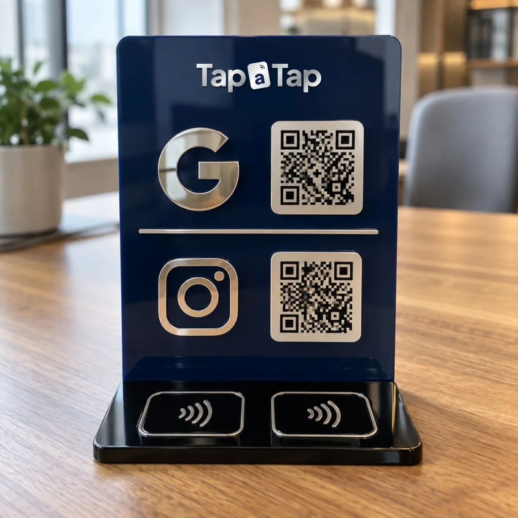 Multi-platform stand (2 QR + 2 NFC)
