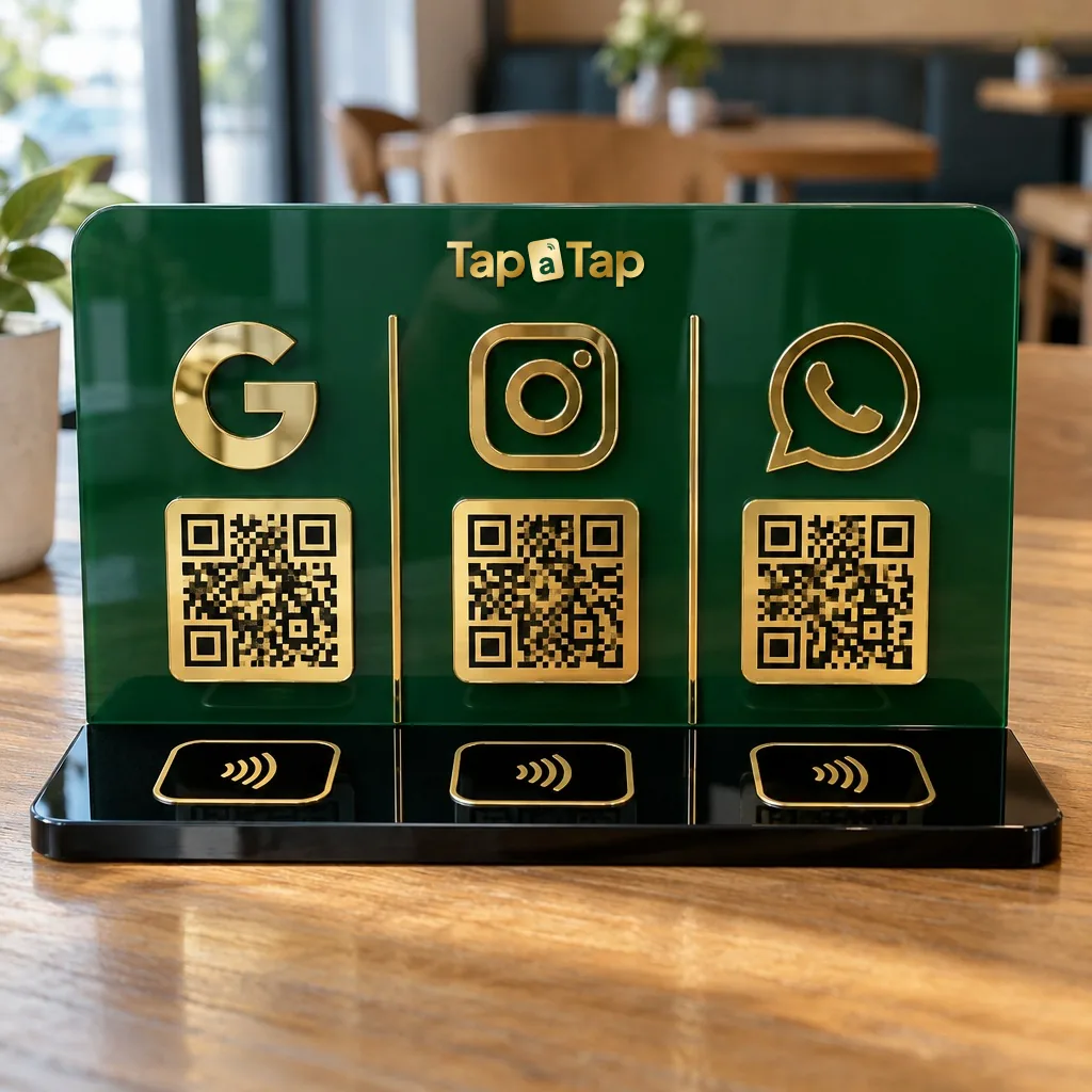 Multi-platform stand (3 QR + 3 NFC)